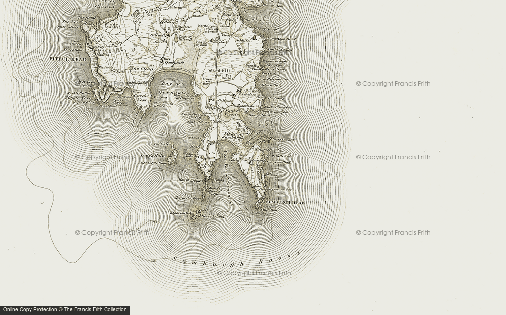 Old Map of Sumburgh, 1911-1912 in 1911-1912