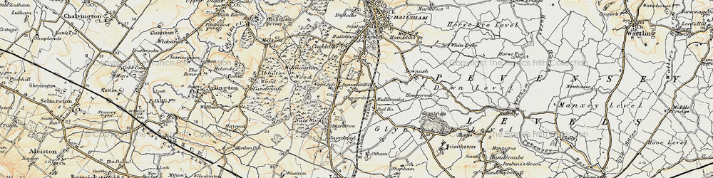 Old map of Downash in 1898