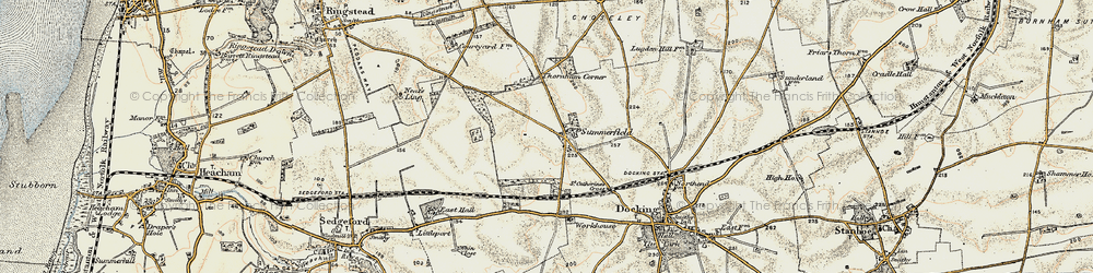 Old map of Burntstalk in 1901-1902