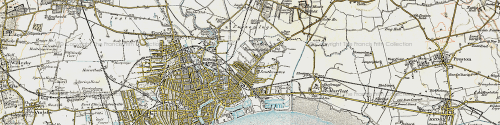 Old map of Summergangs in 1903-1908