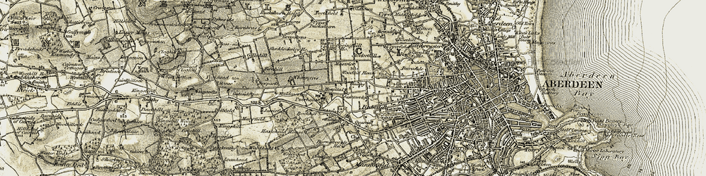 Old map of Summerhill in 1909