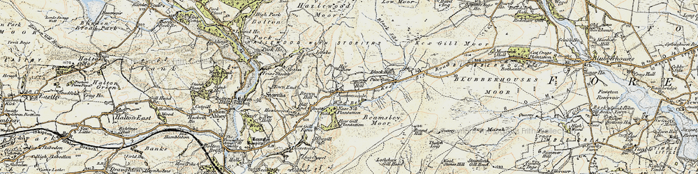 Old map of Blubberhouses Moor in 1903-1904