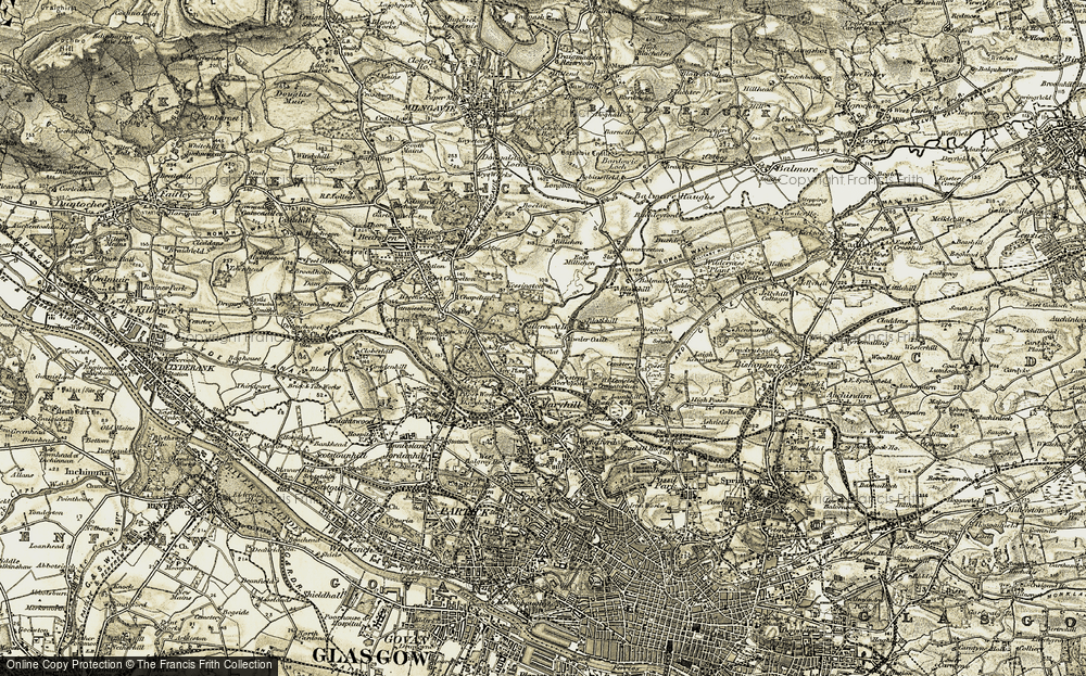 Old Map of Historic Map covering Boclair in 1904-1905