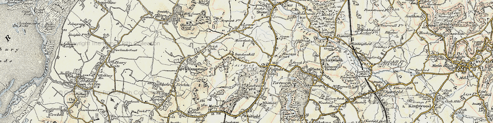 Old map of Sundayshill in 1899