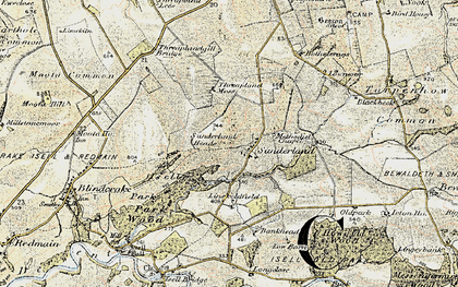 Old map of Linskeldfield in 1901-1904