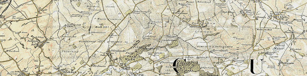 Old map of Linskeldfield in 1901-1904