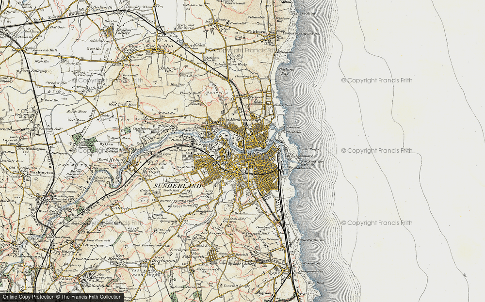 Old Map of Sunderland, 1901-1904 in 1901-1904