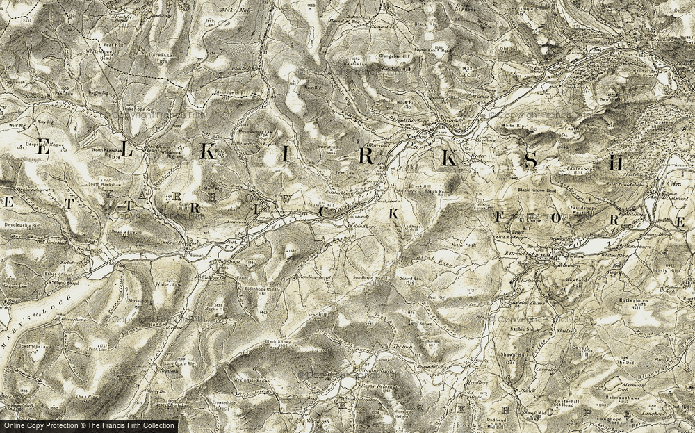 Old Map of Sundhope, 1901-1904 in 1901-1904