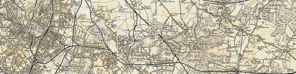 Old map of Sundridge in 1897-1902