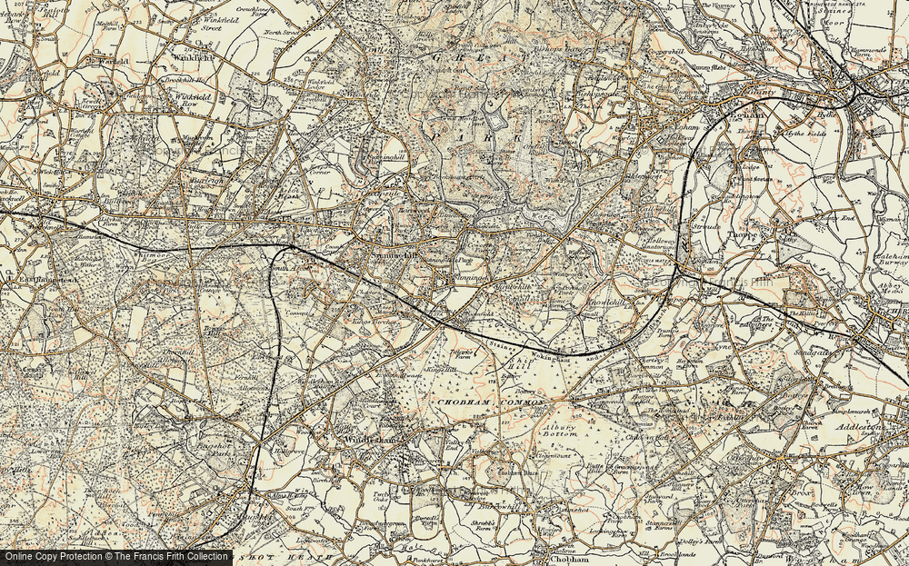 Old Map of Sunningdale, 1897-1909 in 1897-1909