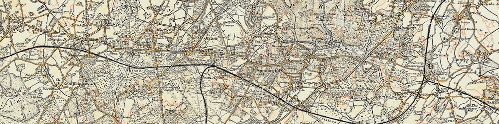 Old map of Sunninghill in 1897-1909