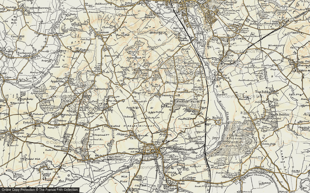 Old Map of Sunningwell, 1897-1899 in 1897-1899