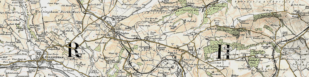 Old map of Sunniside in 1901-1904
