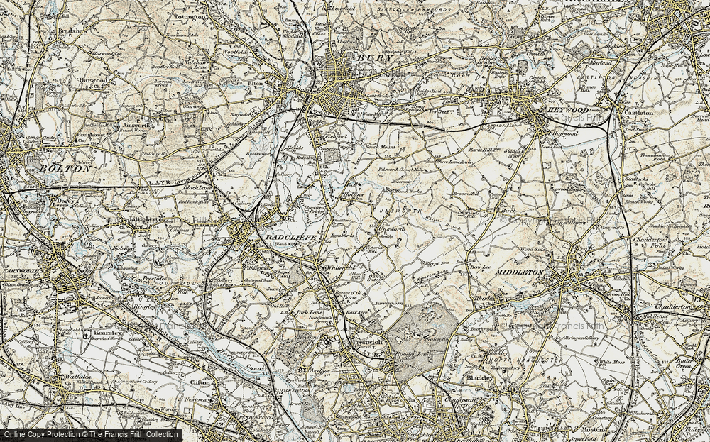 Old Map of Sunny Bank, 1903 in 1903