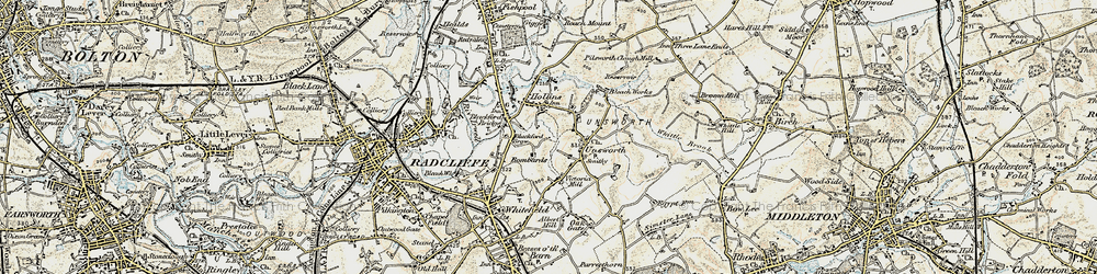 Old map of Thurston Fold in 1903