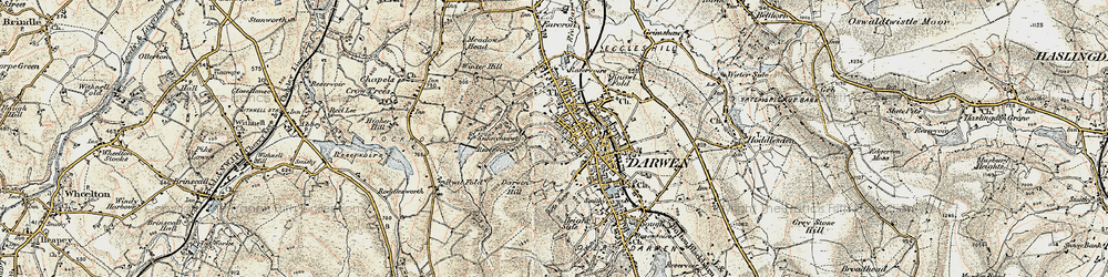 Old map of Sunnyhurst in 1903