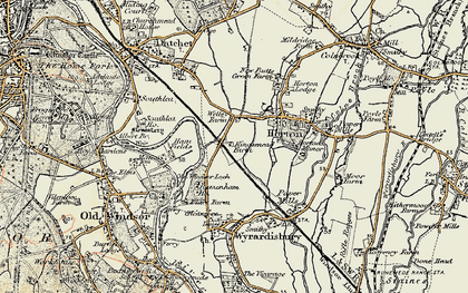 Old map of Sunnymeads in 1897-1909