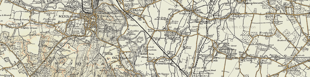 Old map of Sunnymeads in 1897-1909