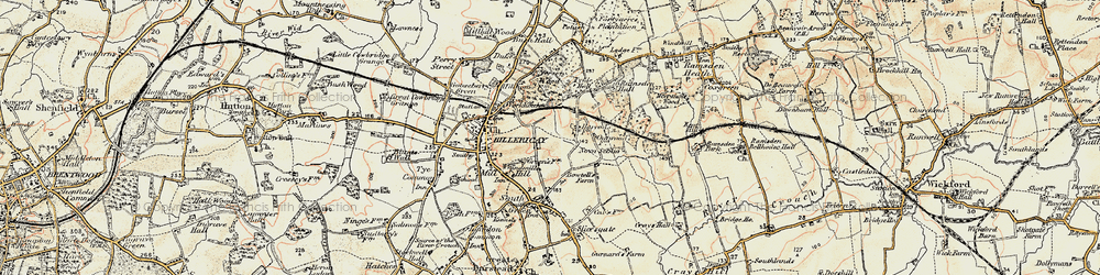 Old map of Ramsden Hall School in 1898