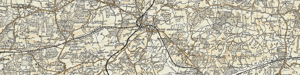 Old map of Brockhurst in 1898-1902