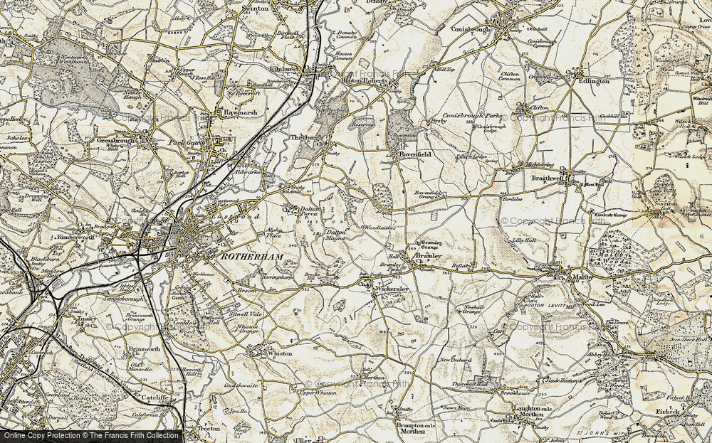 Old Map of Historic Map covering Flanderwell in 1903