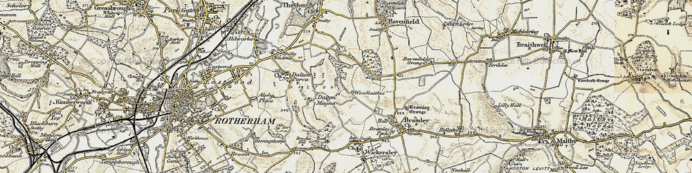 Old map of Flanderwell in 1903