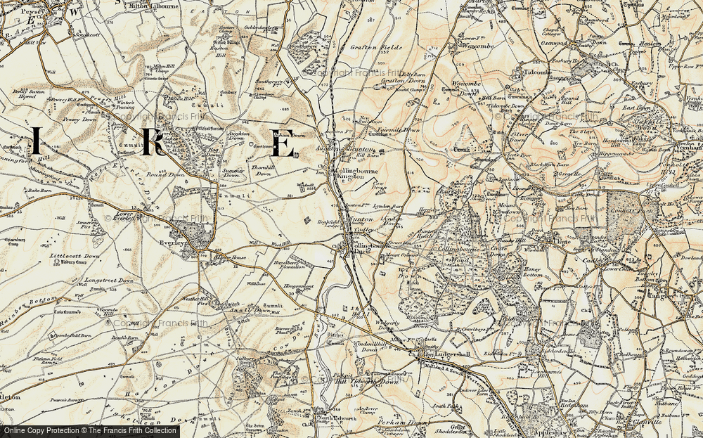 Old Map of Sunton, 1897-1899 in 1897-1899