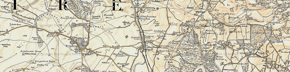 Old map of Sunton in 1897-1899