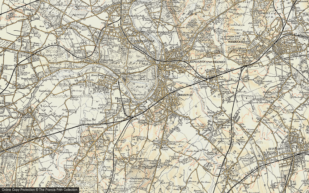 Old Map of Surbiton, 1897-1909 in 1897-1909