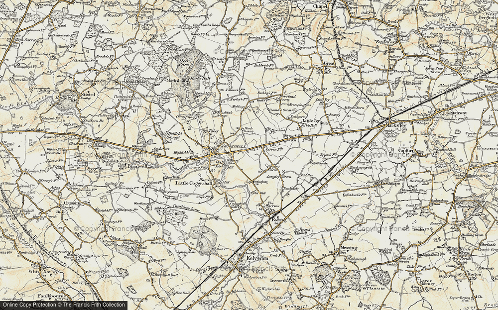 Old Map of Surrex, 1898-1899 in 1898-1899