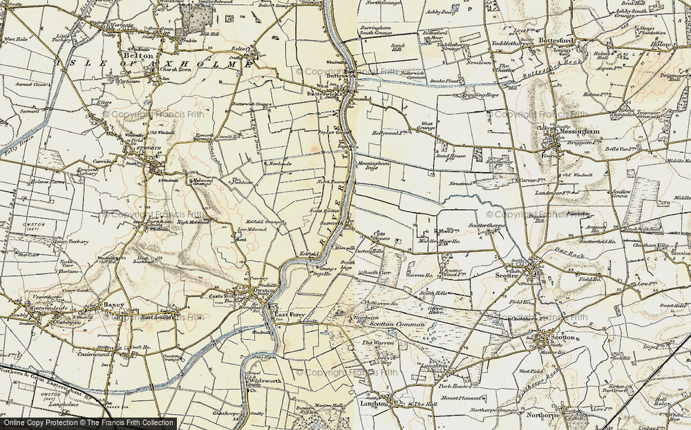 Old Map of Historic Map covering River Trent in 1903