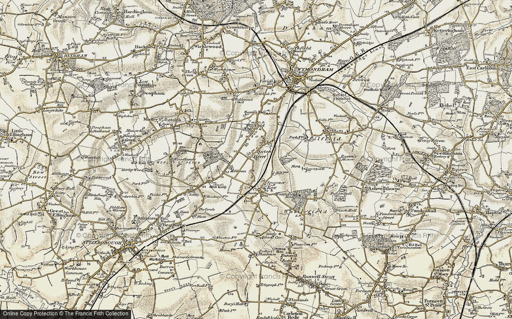 Old Map of Suton, 1901-1902 in 1901-1902