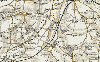 Old map of Suton in 1901-1902
