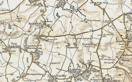 Old map of Sutterby in 1902-1903