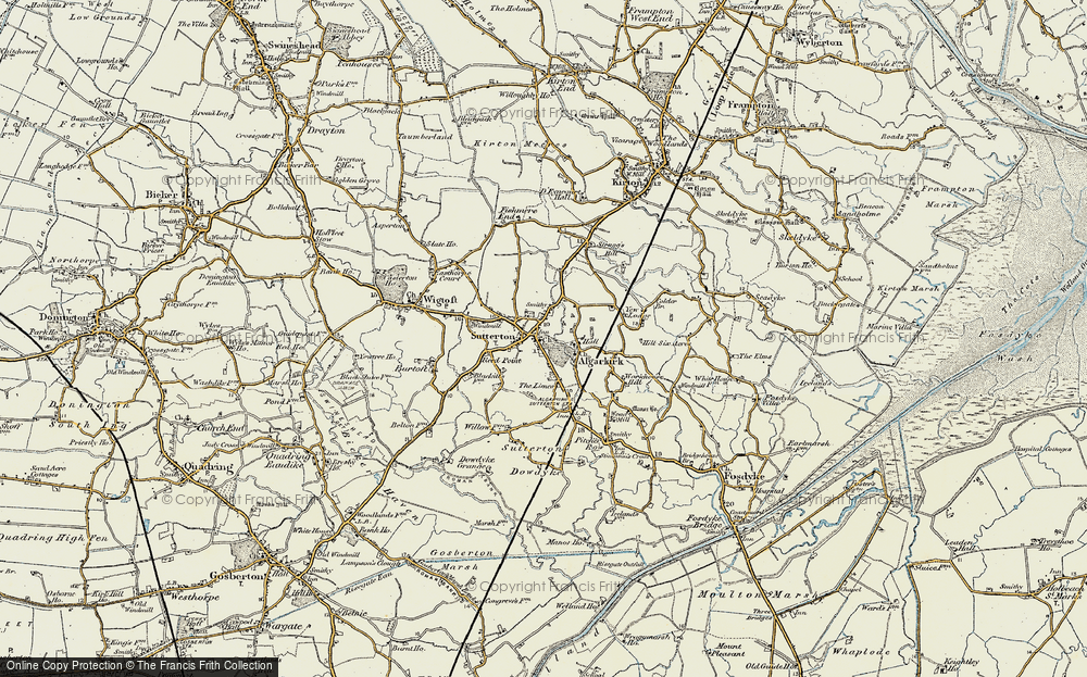 Old Map of Sutterton, 1902-1903 in 1902-1903