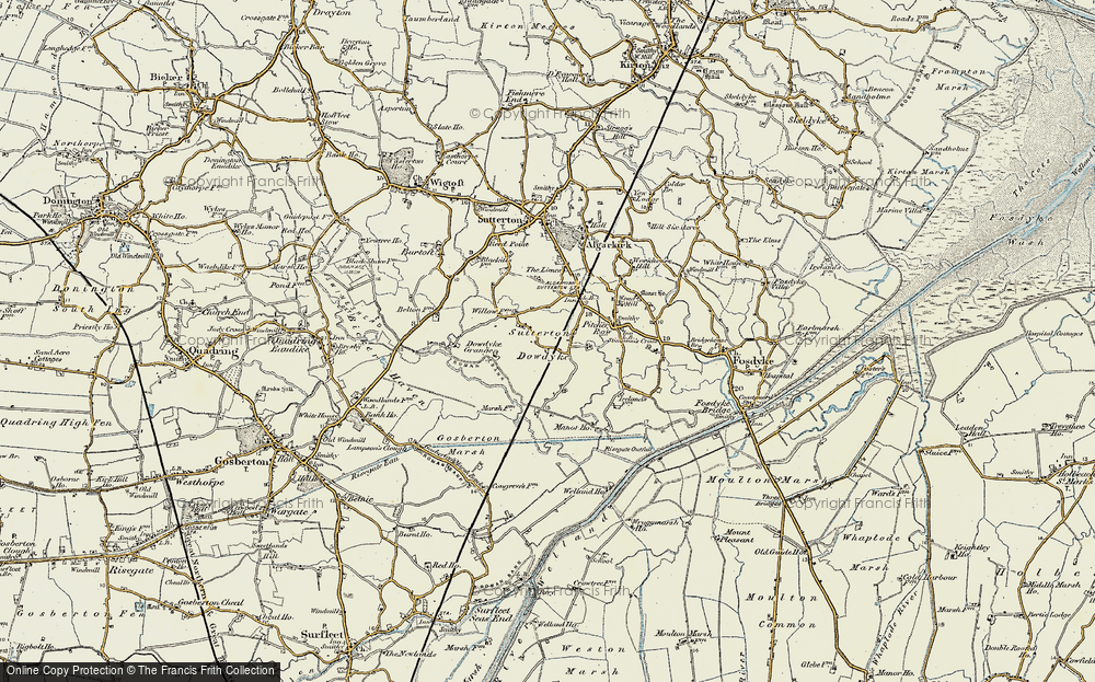 Old Map of Sutterton Dowdyke, 1902-1903 in 1902-1903