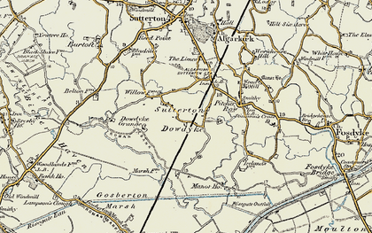 Old map of Sutterton Dowdyke in 1902-1903