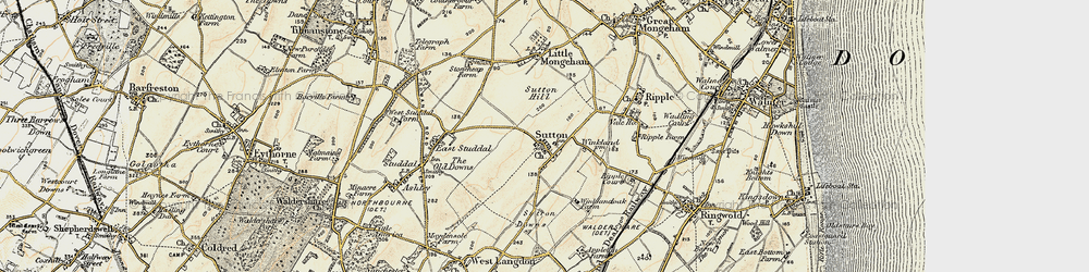 Old map of Sutton in 1898-1899