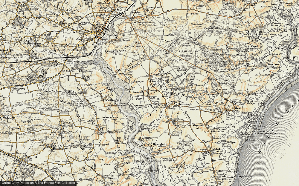 Old Map of Historic Map covering Broxtead Ho in 1898-1901