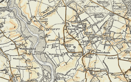 Old map of Broxtead Ho in 1898-1901