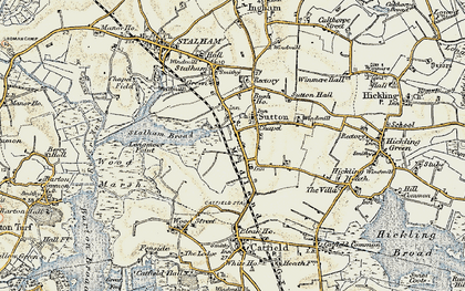 Old map of Sutton in 1901-1902