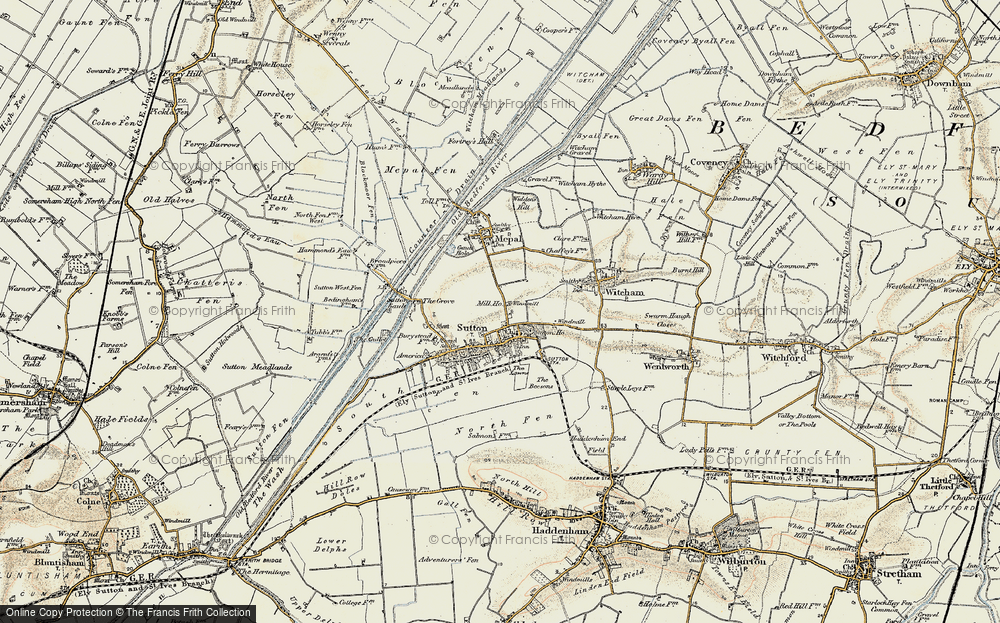 Old Map of Sutton, 1901 in 1901