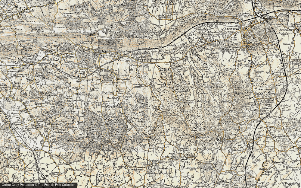 Old Map of Sutton Abinger, 1898-1909 in 1898-1909