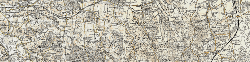 Old map of Sutton Abinger in 1898-1909