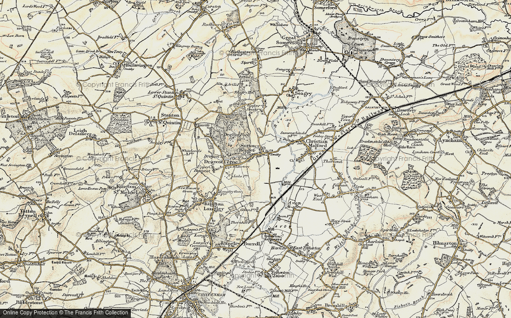 Old Map of Sutton Benger, 1898-1899 in 1898-1899