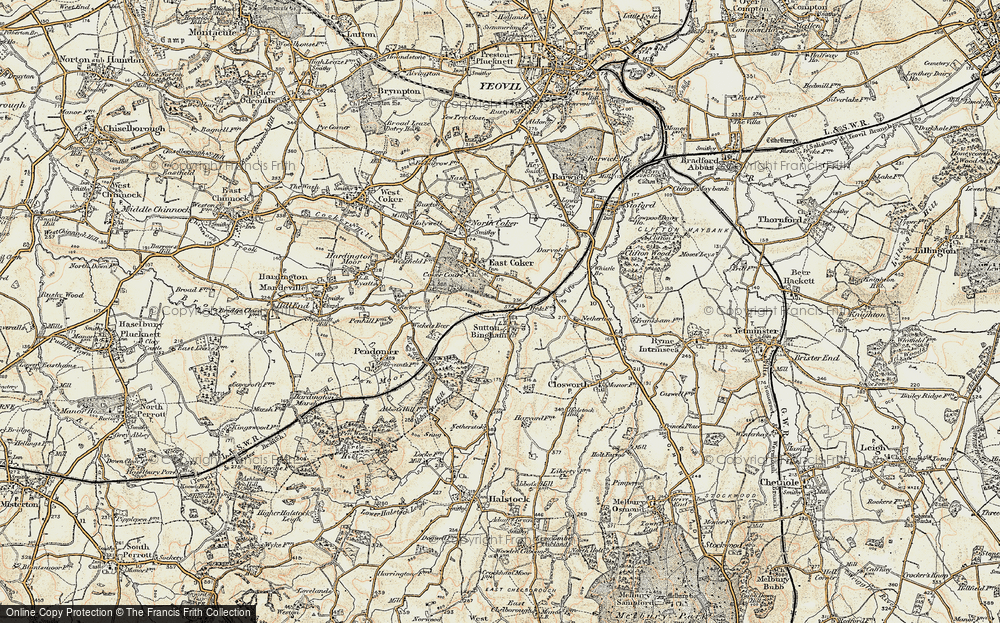 Old Map of Sutton Bingham, 1899 in 1899