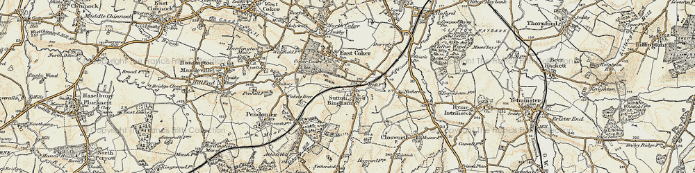 Old map of Sutton Bingham in 1899
