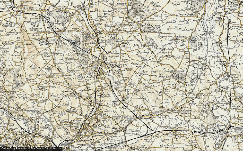 Old Map of Sutton Coldfield, 1901-1902 in 1901-1902