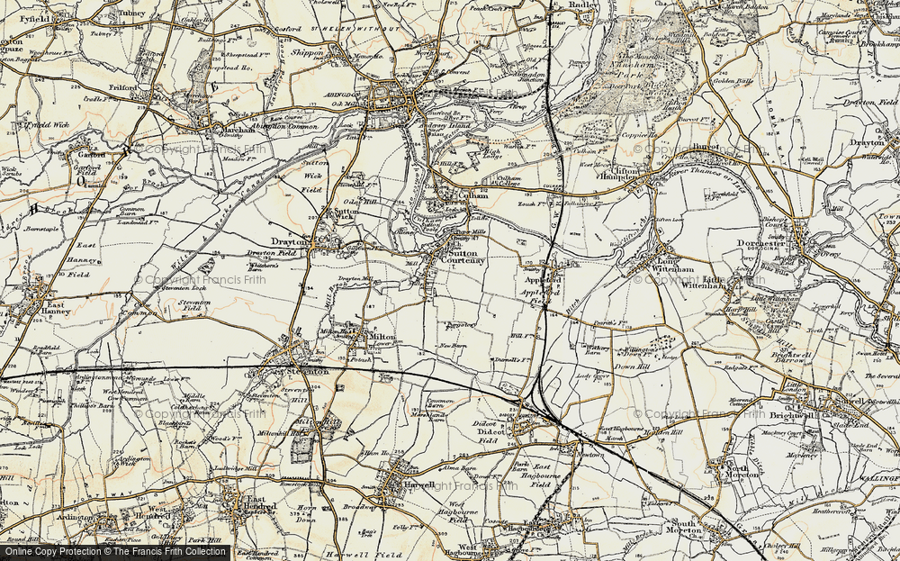 Old Map of Sutton Courtenay, 1897-1898 in 1897-1898