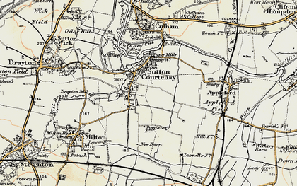 Old map of Sutton Courtenay in 1897-1898
